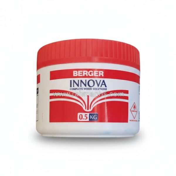 INNOVA WOOD PUTTY (TEAK) – 0.5 KG 🔹 Product Description INNOVA Wood Putty (Teak) is a high-quality wood filler specially designed to repair cracks, holes, dents, and uneven surfaces in wooden furniture and structures. It dries quickly, provides a smooth finish, and blends seamlessly with the natural wood texture. 🔹 Key Features Color: Teak (Natural Teak Shade) Easy to apply and spread evenly Fast-drying with strong adhesion Sandable, paintable, polishable, and varnish-friendly Ideal for furniture, doors, windows, and wooden surfaces 🔹 Application Method Clean and dry the wood surface properly. Apply Wood Putty on the required areas. Let it dry completely, then sand for a smooth finish. Paint, polish, or varnish as desired. 🔹 Pack Size 0.5 KG Pack