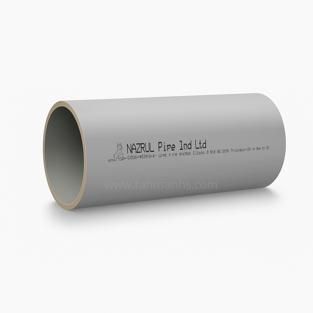4" uPvc Pipe D Class Nazrul (6.0-6.9mm) - ৪” ইউপিভিসি পাইপ ডি ক্লাস (৪”) নজরুল (৬.০-৬.৯)